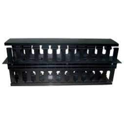 SAFEWELL ΟΔΗΓΟΣ ΚΑΛΩΔΙΩΝ RACK 2U 48 ΘΕΣΕΩΝ ΚΛΕΙΣΤΟΥ ΤΥΠΟΥ ΔΙΠΛΗΣ ΟΨΗΣ ΠΛΑΣΤΙΚΟΣ