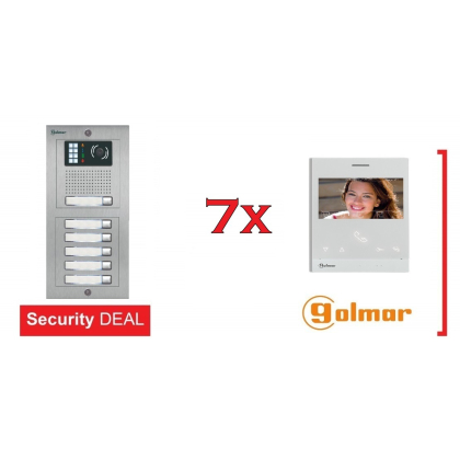 GOLMAR Έγχρωμη Θυροτηλεόραση 7 Διαμερισμάτων NEXA INOX+7x Art4