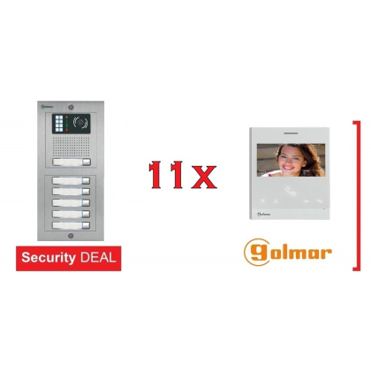 GOLMAR Έγχρωμη Θυροτηλεόραση 11 Διαμερισμάτων NEXA INOX+11x Art4
