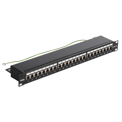 SAFEWELL Patch Panel CAT5e FTP 24P 19" 1U (θωρακισμένο)